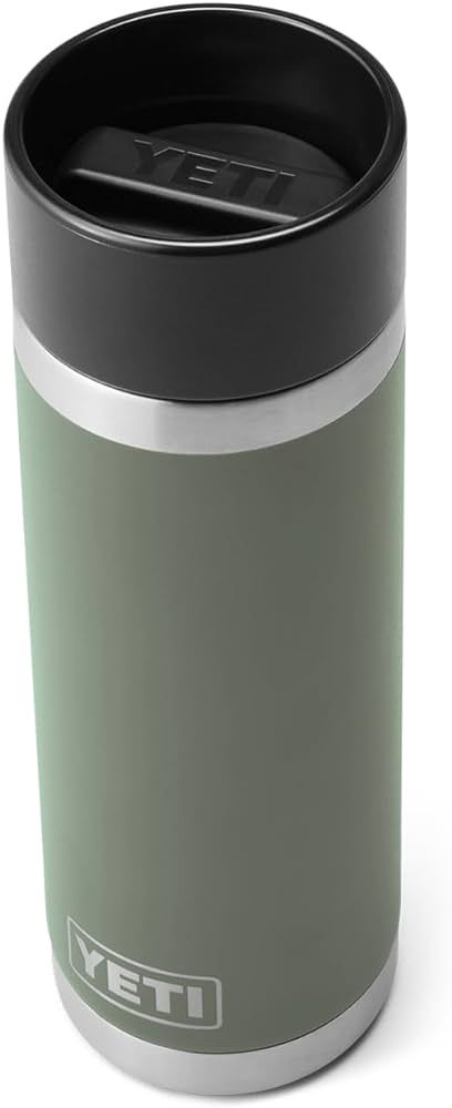 YETI Rambler 18 oz Bottle, Stainless Steel, Vacuum Insulated, with Hot Shot Cap, Camp Green | Amazon (US)