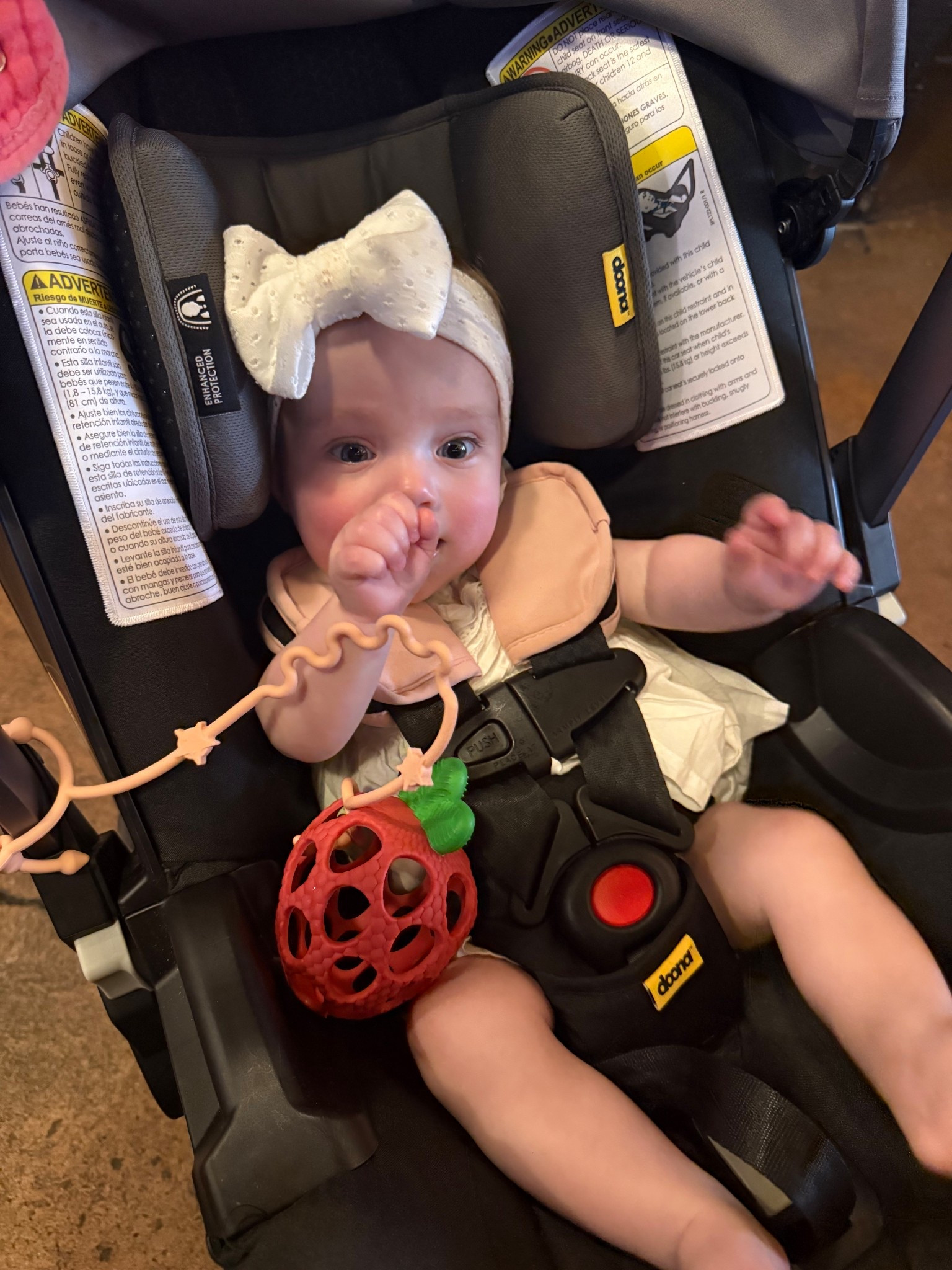 She is obsessed with this strawberry teether! Perfect to attach to the car seat 

#LTKKids #LTKBaby