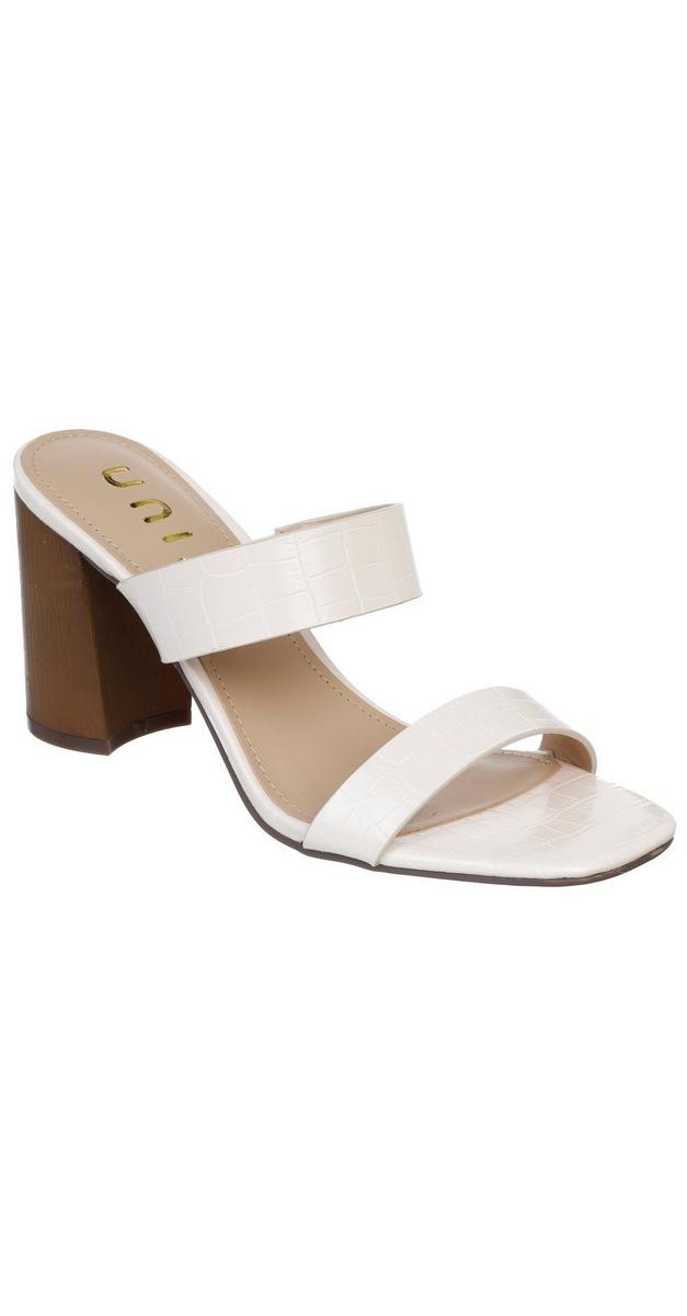 Women's Yara Croc Block Heels - Ivory-Ivory-5534060037512   | Burkes Outlet | bealls