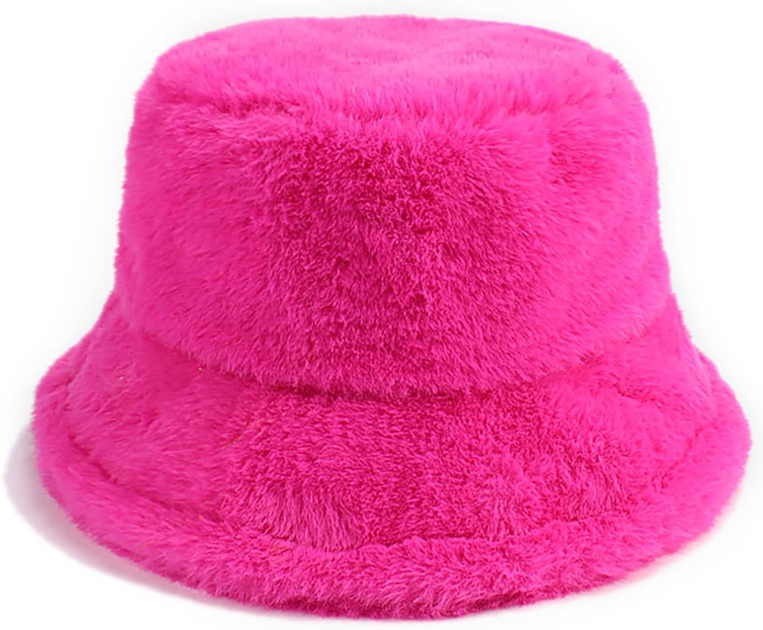 XYIYI Furry Bucket Hat Fluffy Winter Warmer Fisherman Cap for Women | Amazon (US)