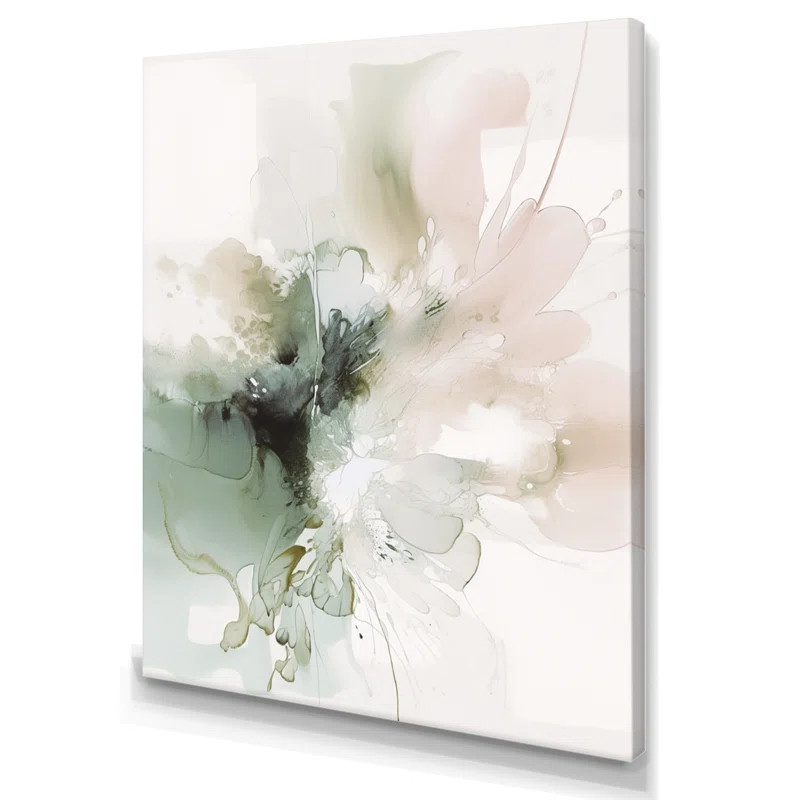 Wrought Studio™ Green And Cream Essence Of Modernity I - Abstract Canvas Art Print & Reviews | ... | Wayfair North America