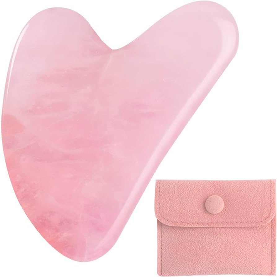 Lamkrtlp Gua Sha steine gesichts Jade Stein Herzform Guasha Board Kratz-Massage Tool für Gesicht... | Amazon (DE)