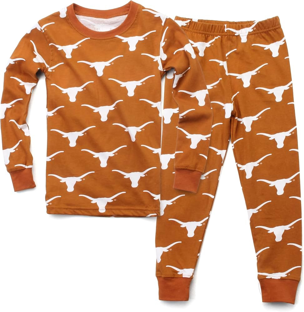 Wes and Willy NCAA Boy's All Over Print Long Sleeve PJ, | Amazon (US)