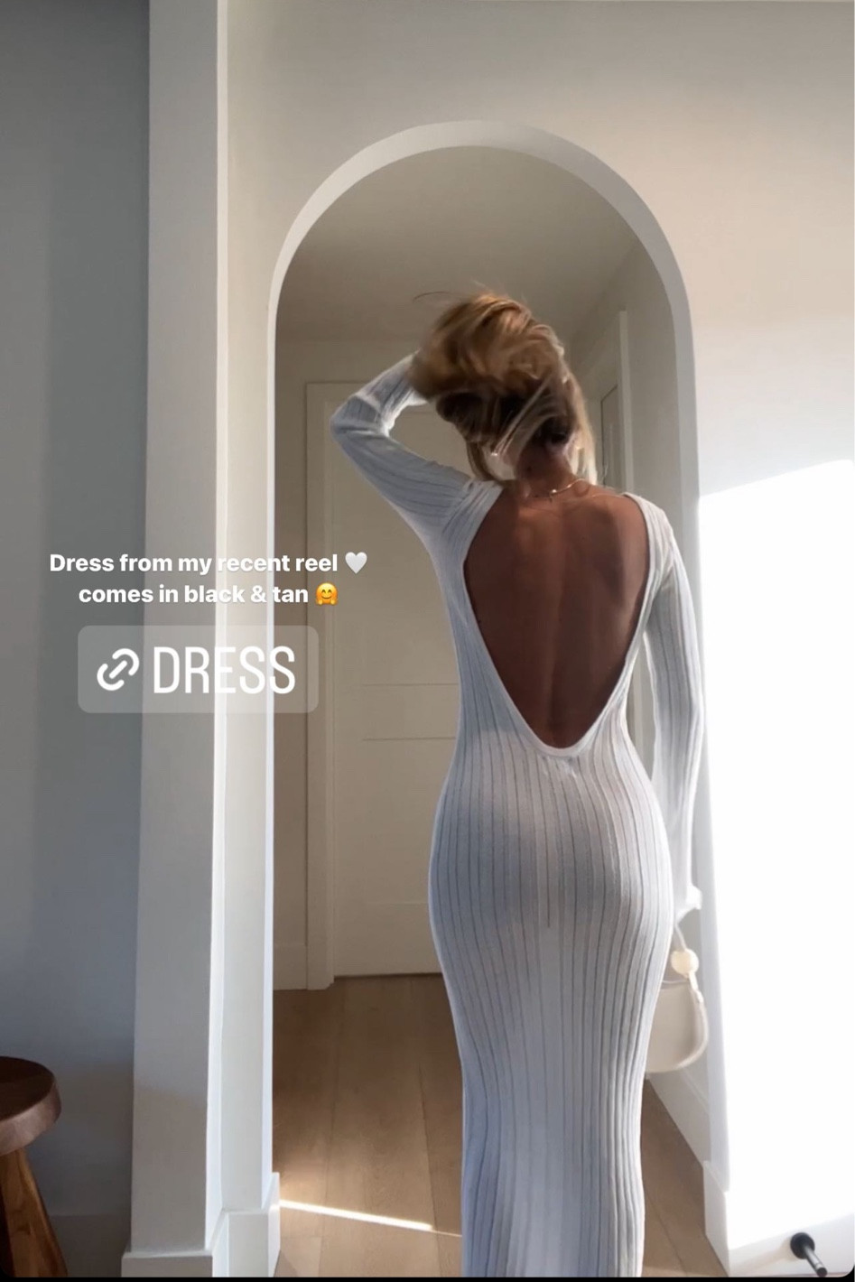 knee length dresses for ladies Sndys Yolanda Long Sleeve Mini Dress in White main image 0