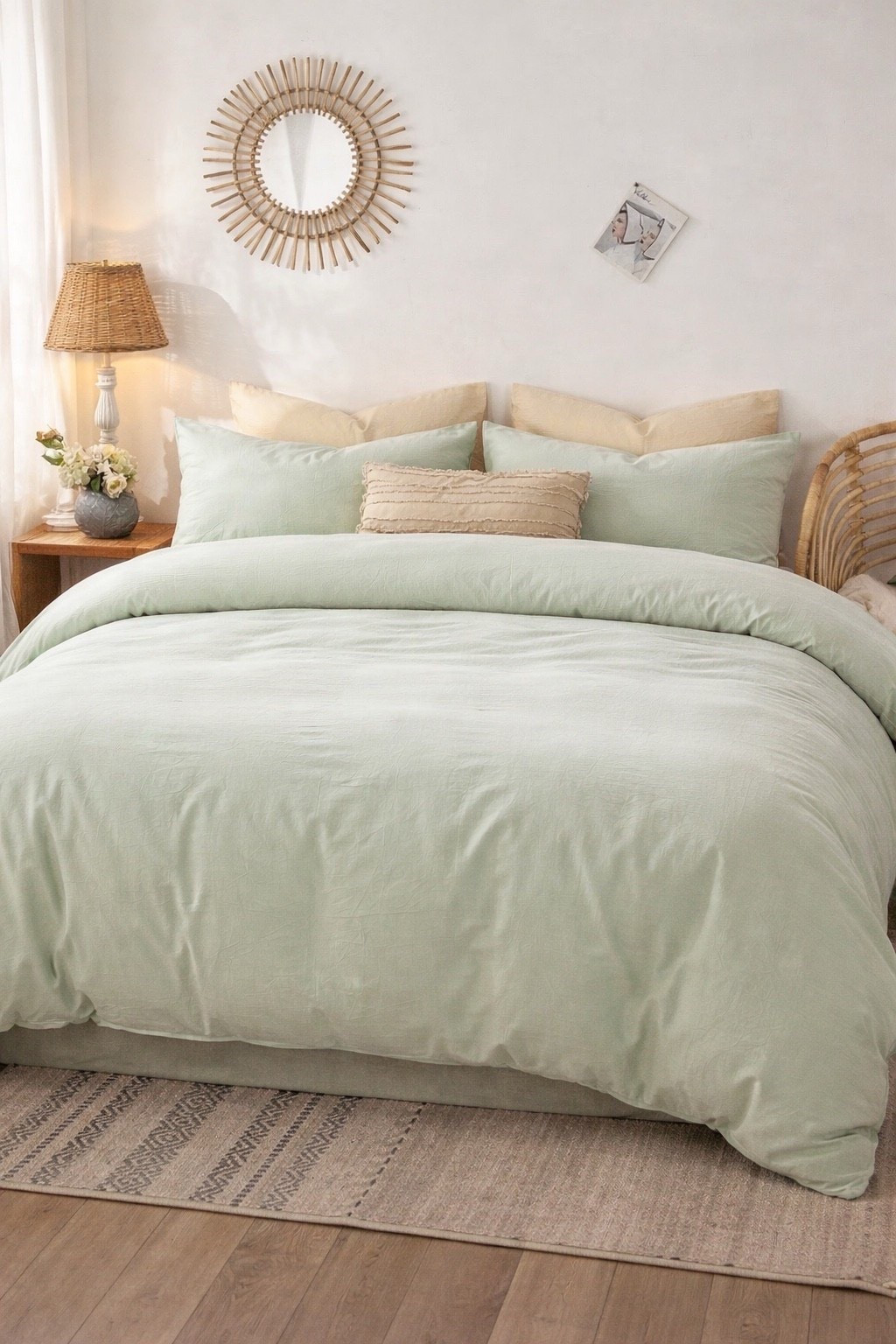 Soft neutral bedding to make your bedroom feel cozy and inviting ✨🤍 Perfect for creating a calm, dreamy space at home.

#BedroomDecor #CozyHome #NeutralHomeDecor #BeddingInspo #HomeStyling

#LTKgrwm #LTKHome #LTKU