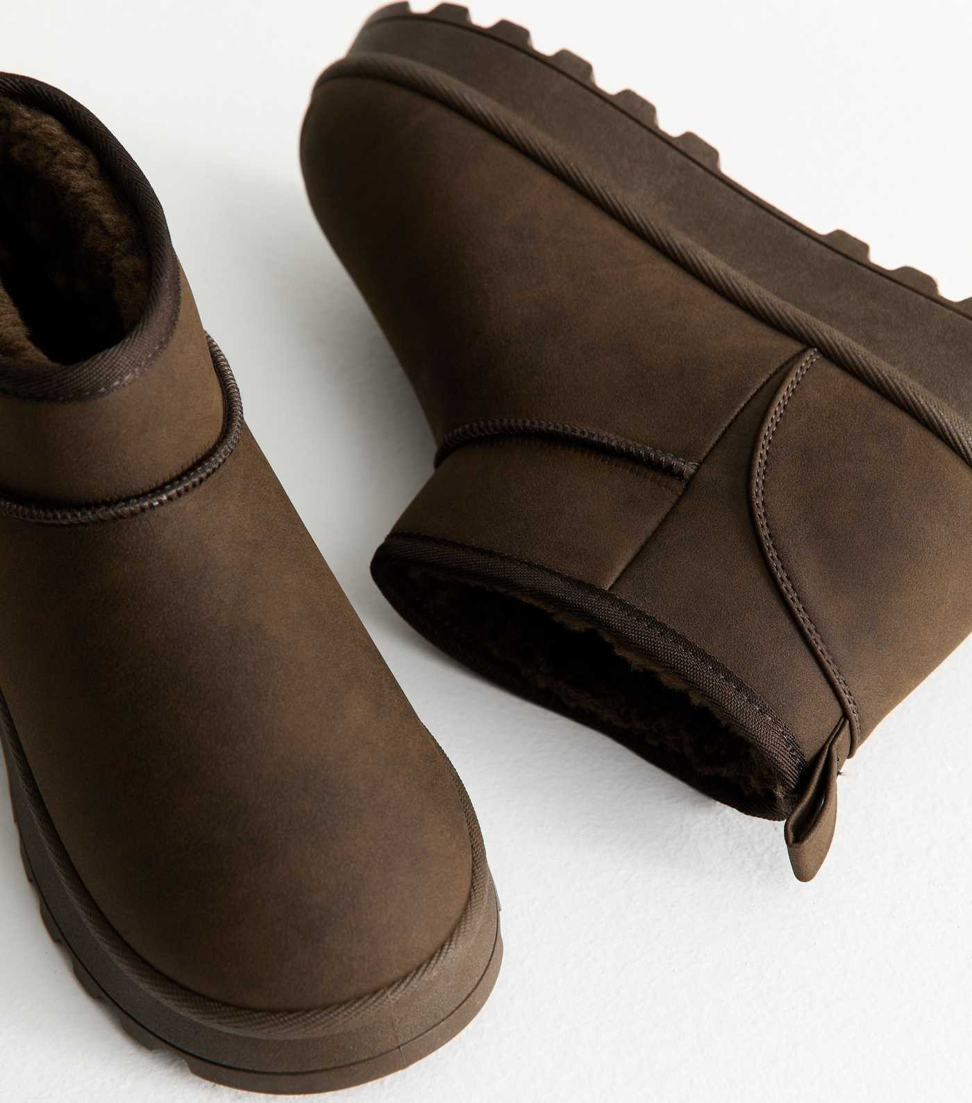 Brown Faux Suede Lined Ankle Boots | New Look | New Look (UK)