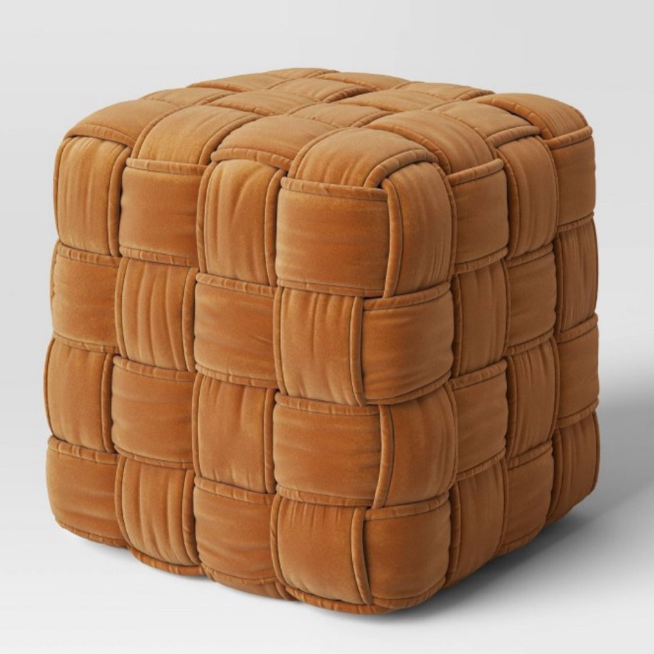 Velvet woven pouf 

#LTKHome