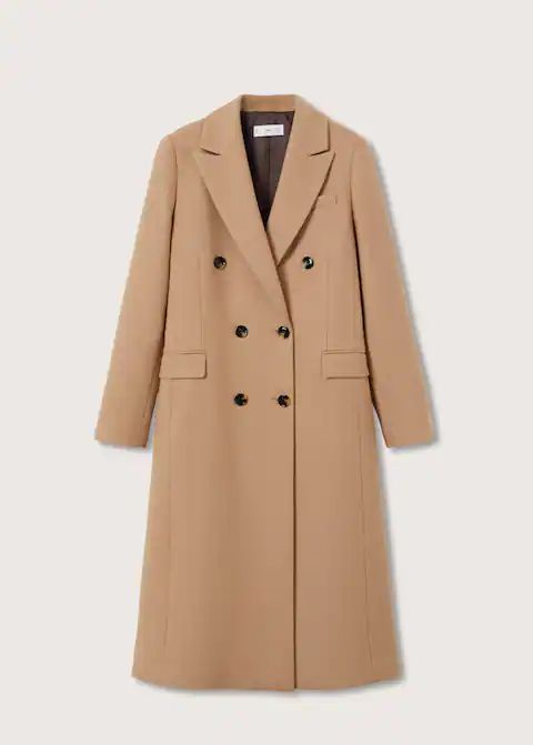 Double-breasted wool coat | MANGO (UK)