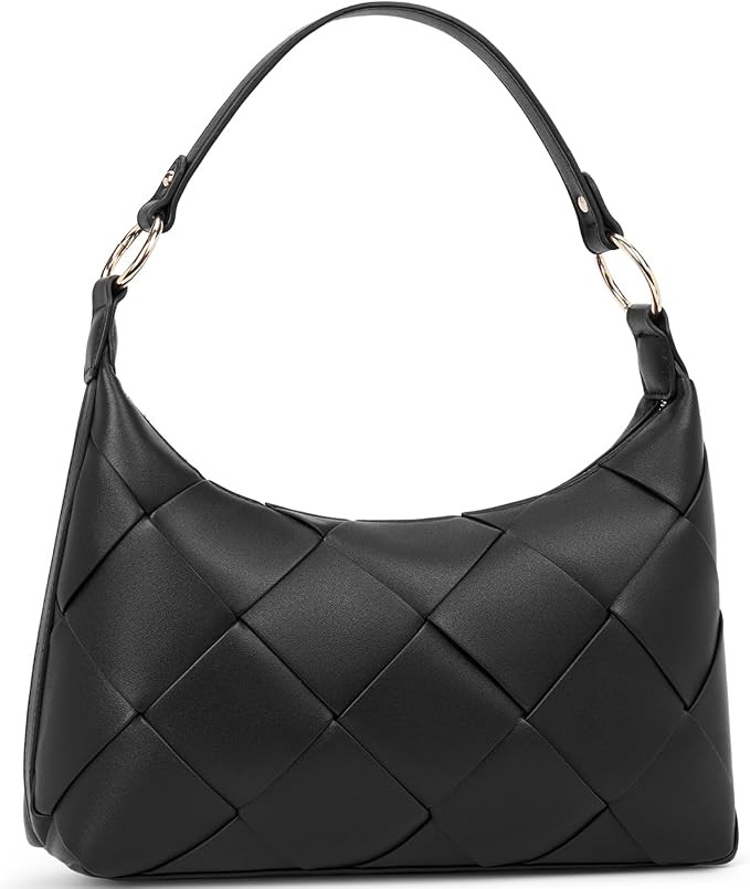 BOSTANTEN Woven Purses for Women Vegan Leather Hobo Bag Shoulder Handbags | Amazon (US)