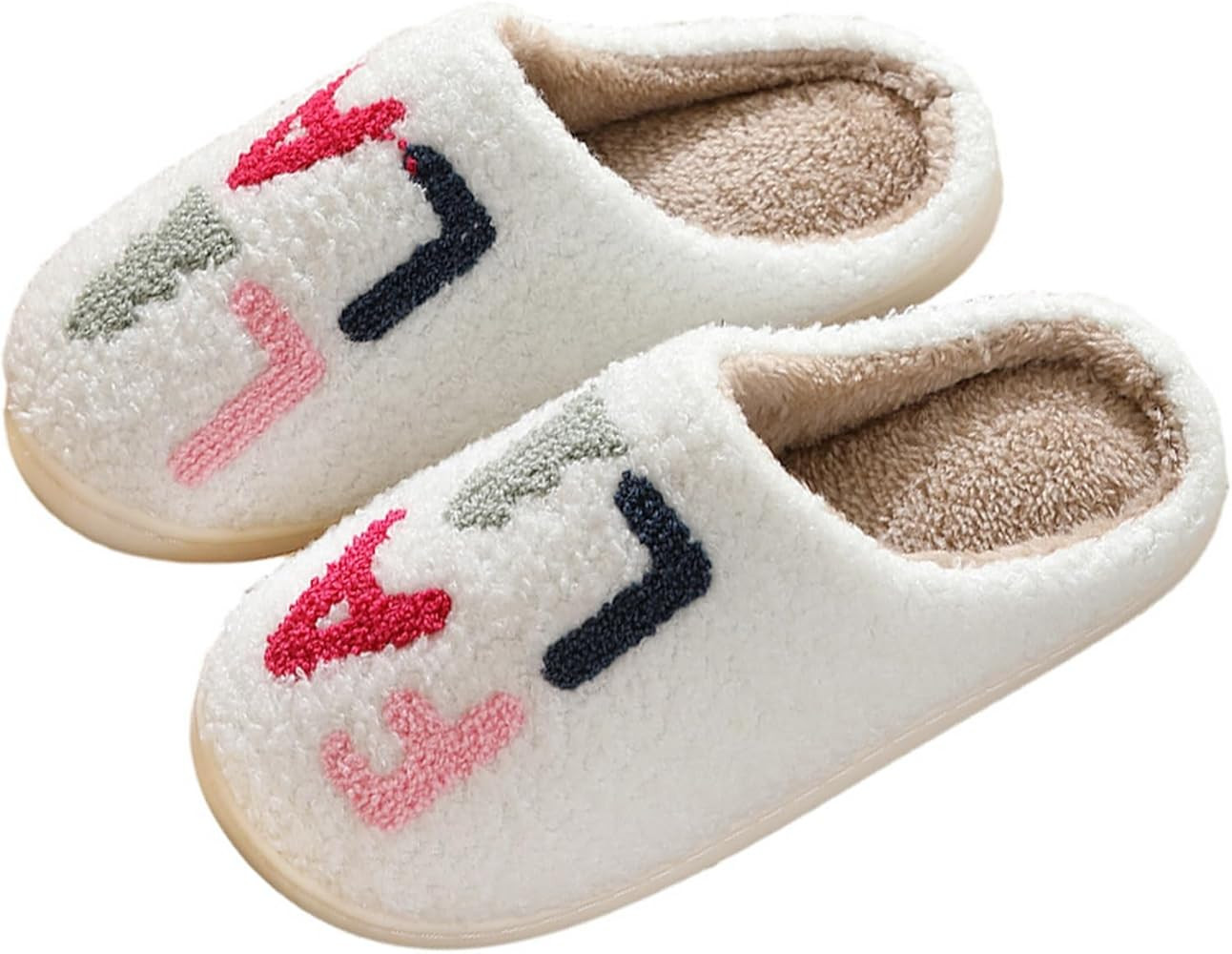 Menore Christmas Reindeer Slippers for Womens Mens Plush Warm Santa Claus Slippers Fuzzy House Sl... | Amazon (US)