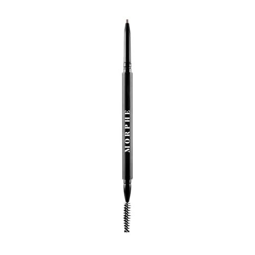 Morphe Micro Dual Eyebrow Pencil - Dual-Ended Brow Pencil Featuring a Retractable, Ultra-Precise, Pointed Tip - Richly Pigmented, Smooth-Gliding, Long-Lasting Wax Formula - Cold Brew (0.003 oz) | Amazon (US)