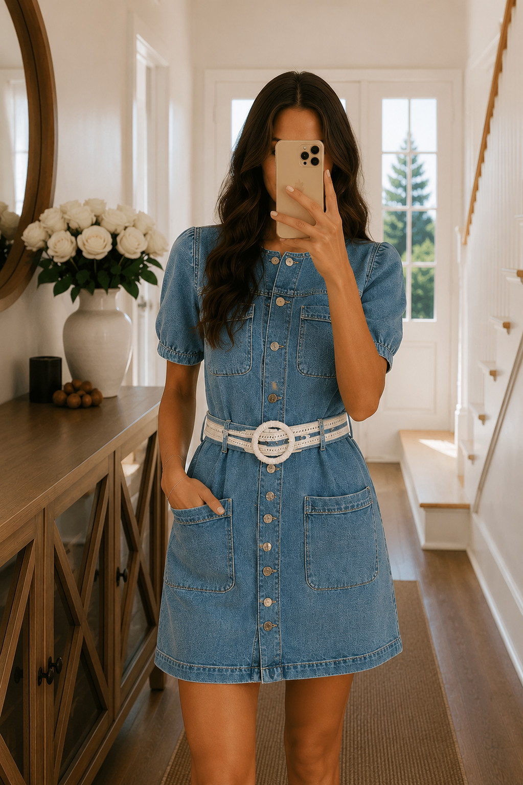 Okay, this denim dress is way too cute not to share 💙

I love a one-and-done outfit, and this one makes getting dressed so easy. The puff sleeves, pockets, and belt detail give it the perfect mix of casual and put-together. Just add sandals, sneakers, or cowboy boots and you're out the door.

Such a good find for summer, brunch, errands, vacation, and even a summer concert. ✨ This is definitely one of those pieces you'll reach for again and again. 

 #LTKStyle #DenimDress #SummerStyle #SummerConcertOutfit #CountryConcertStyle #CasualOutfit #EverydayFashion #AffordableStyle #WeekendOutfit #LTKFashion #OOTD #StyleInspo #LTKootd #LTKTravel