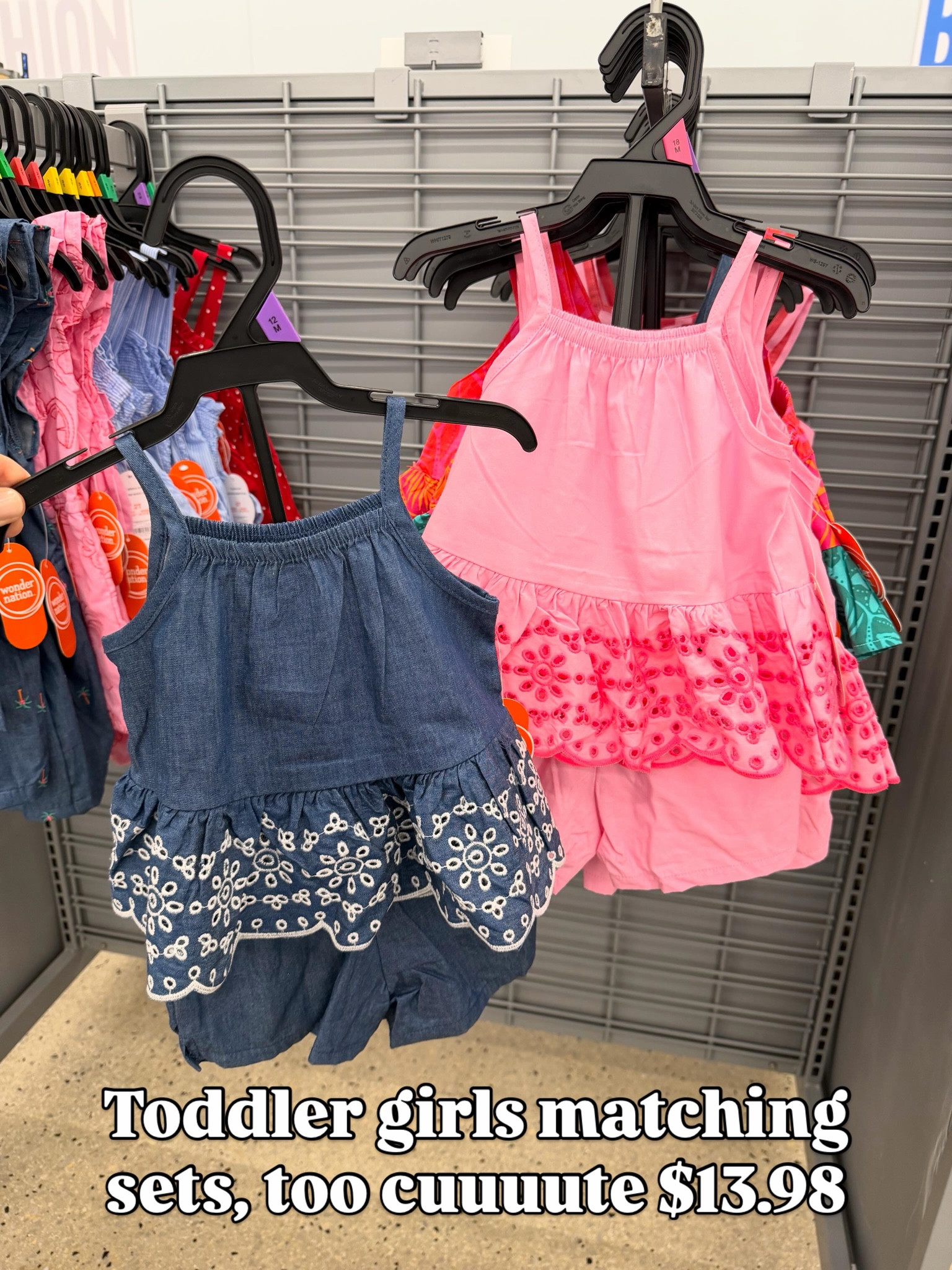 Toddler girls shorts sets that look like boutique finds! #walmartfashion #walmartkids