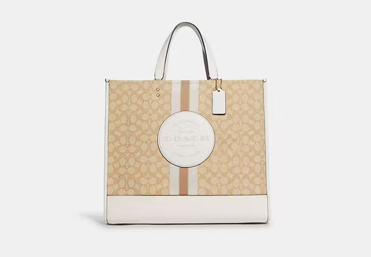 Dempsey Tote 40 In Signature Jacquard With Stripe And Coach Patch | Coach Outlet US