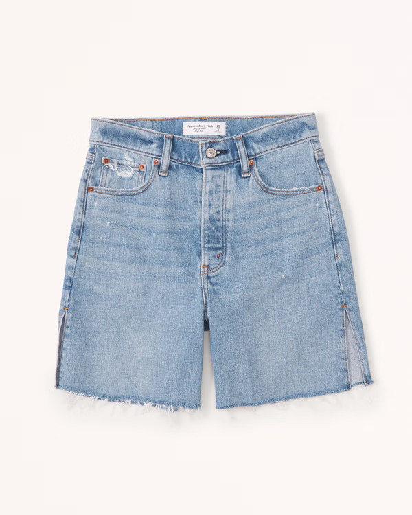 High Rise 7 Inch Dad Shorts | Abercrombie & Fitch (US)