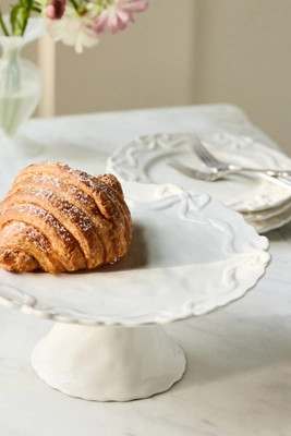 Benedita Bow Ceramic Stoneware Cake Stand | Anthropologie (US)