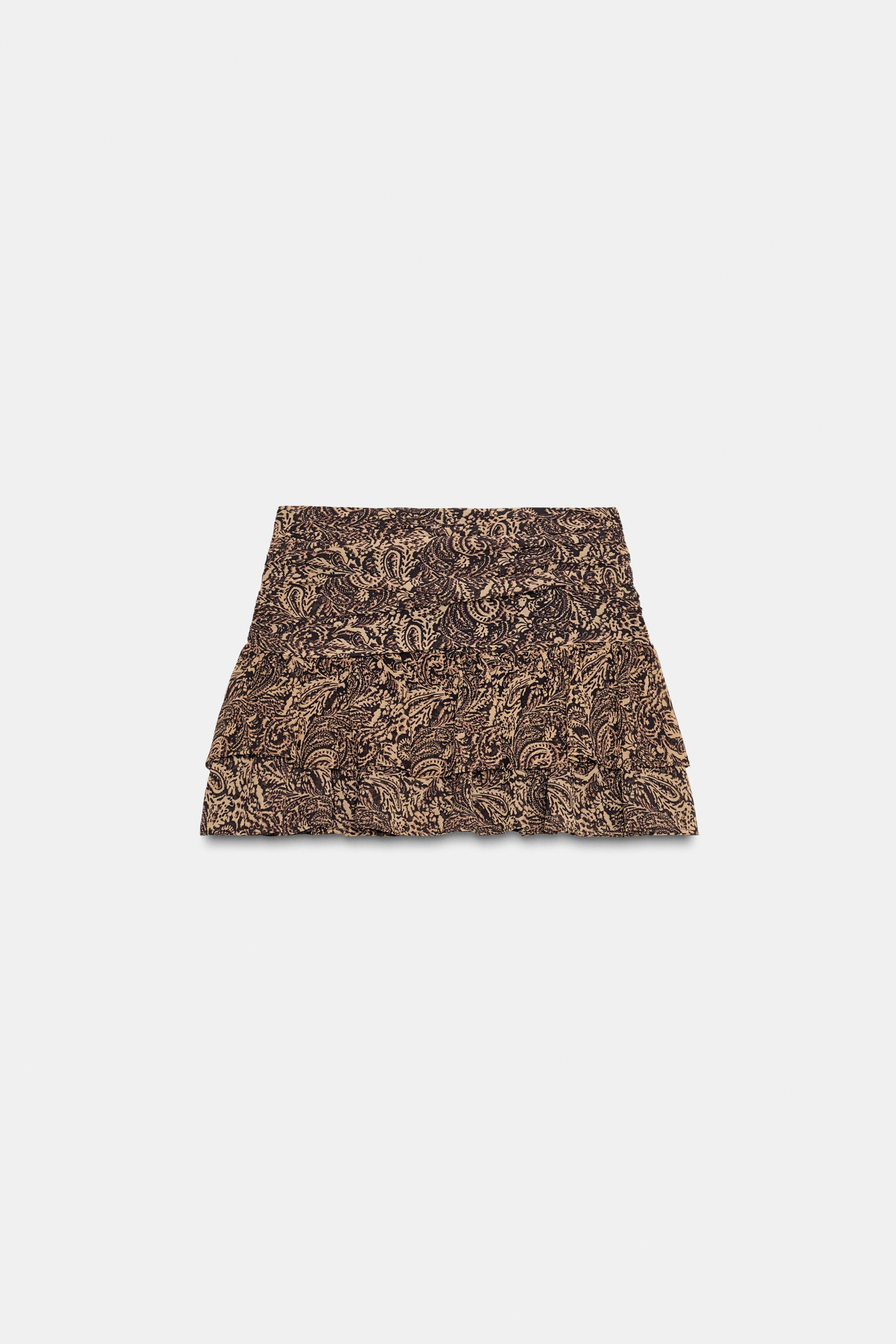 PLEATED RUFFLE SKORT | Zara US