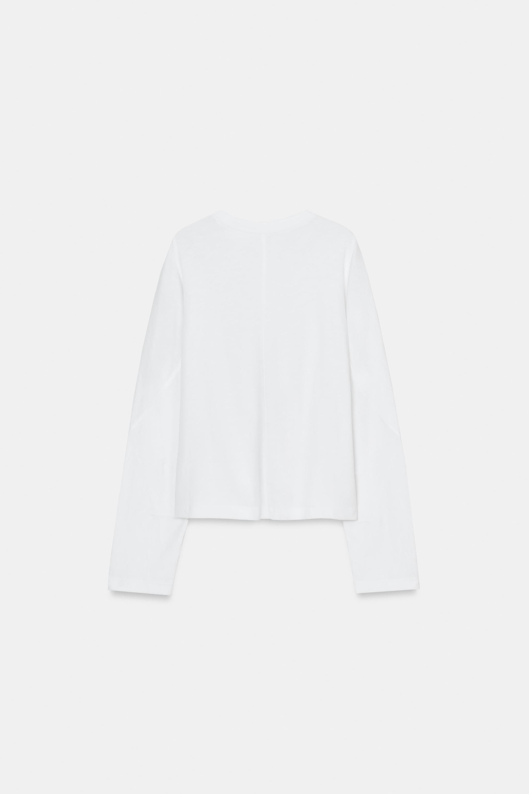 LONG SLEEVE SEAMED T-SHIRT | Zara UK
