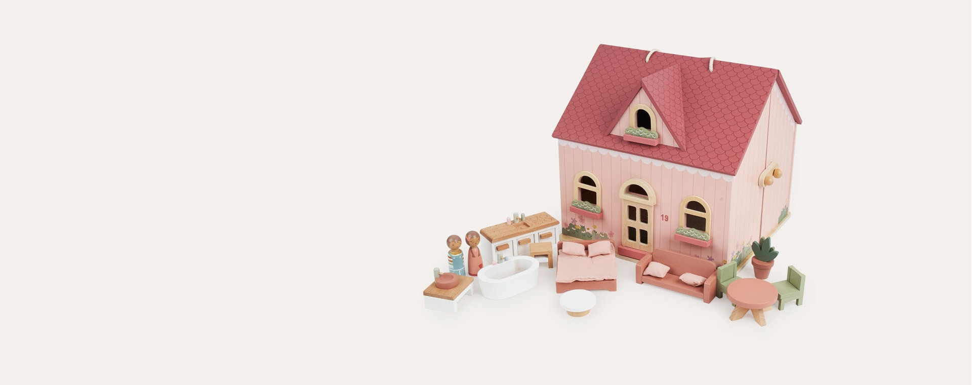 Wooden Portable Dollhouse | KIDLY