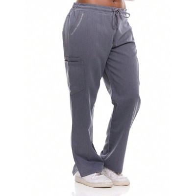 HEAL+WEAR Women's Straight-Leg Scrub Pants—Stretch Comfort Fit, 6-Pocket Design, Professional Workwear, Multiple Colors-Heather Charcoal-XS | Target