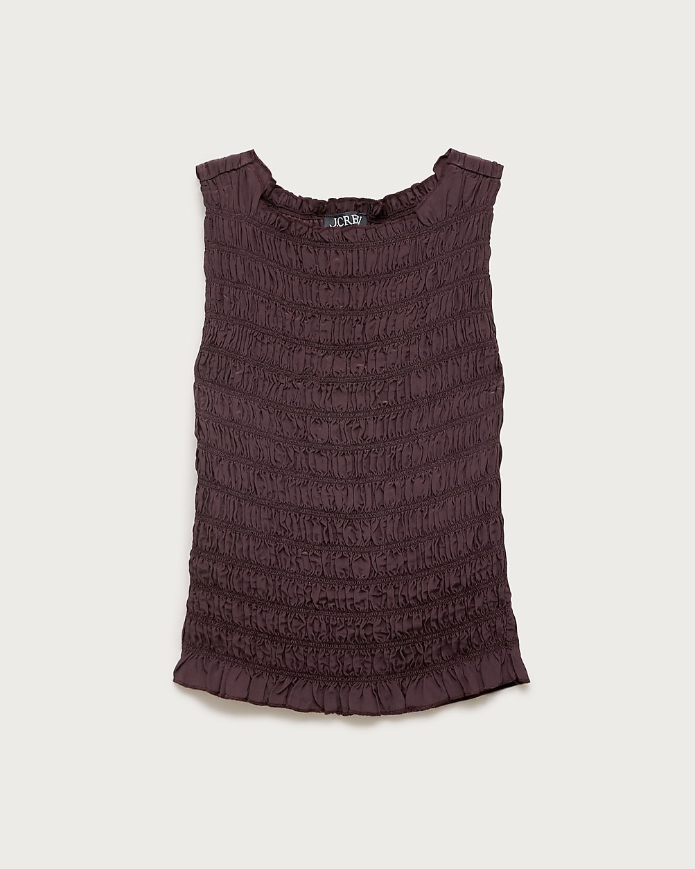 Smocked shell tank top in crepe de chine | J. Crew US
