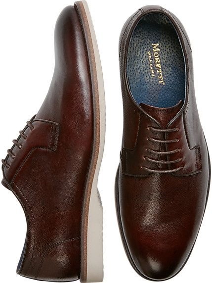 Moretti Lazaro Plain Toe Oxfords, Brown | The Men's Wearhouse