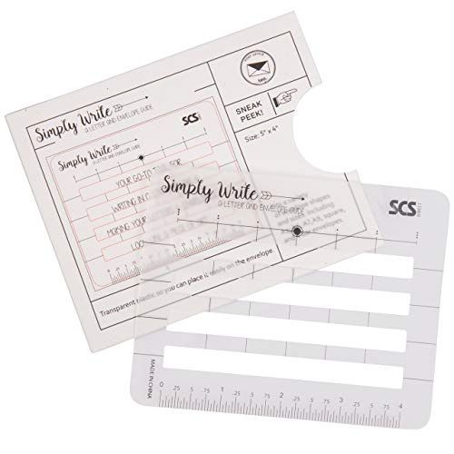 Lettering Envelope Addressing Stencil - Template Ruler Guide for Perfectly Straight Addressing- Fits | Amazon (US)