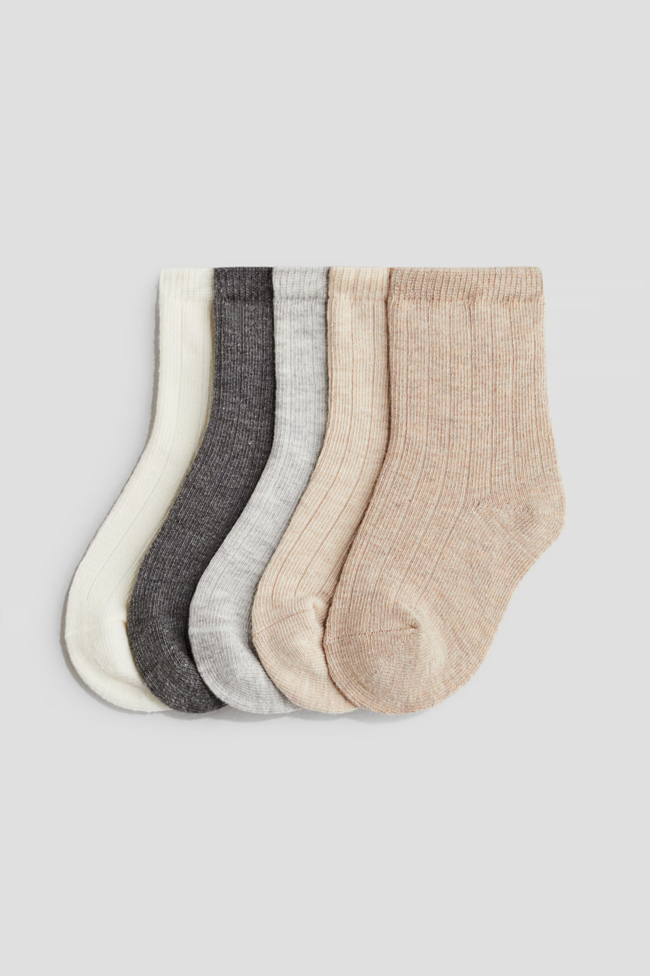 Lot de 5 paires de chaussettes - Beige/gris - ENFANT | H&M FR | H&M (FR, IT, ES, PT, BE)