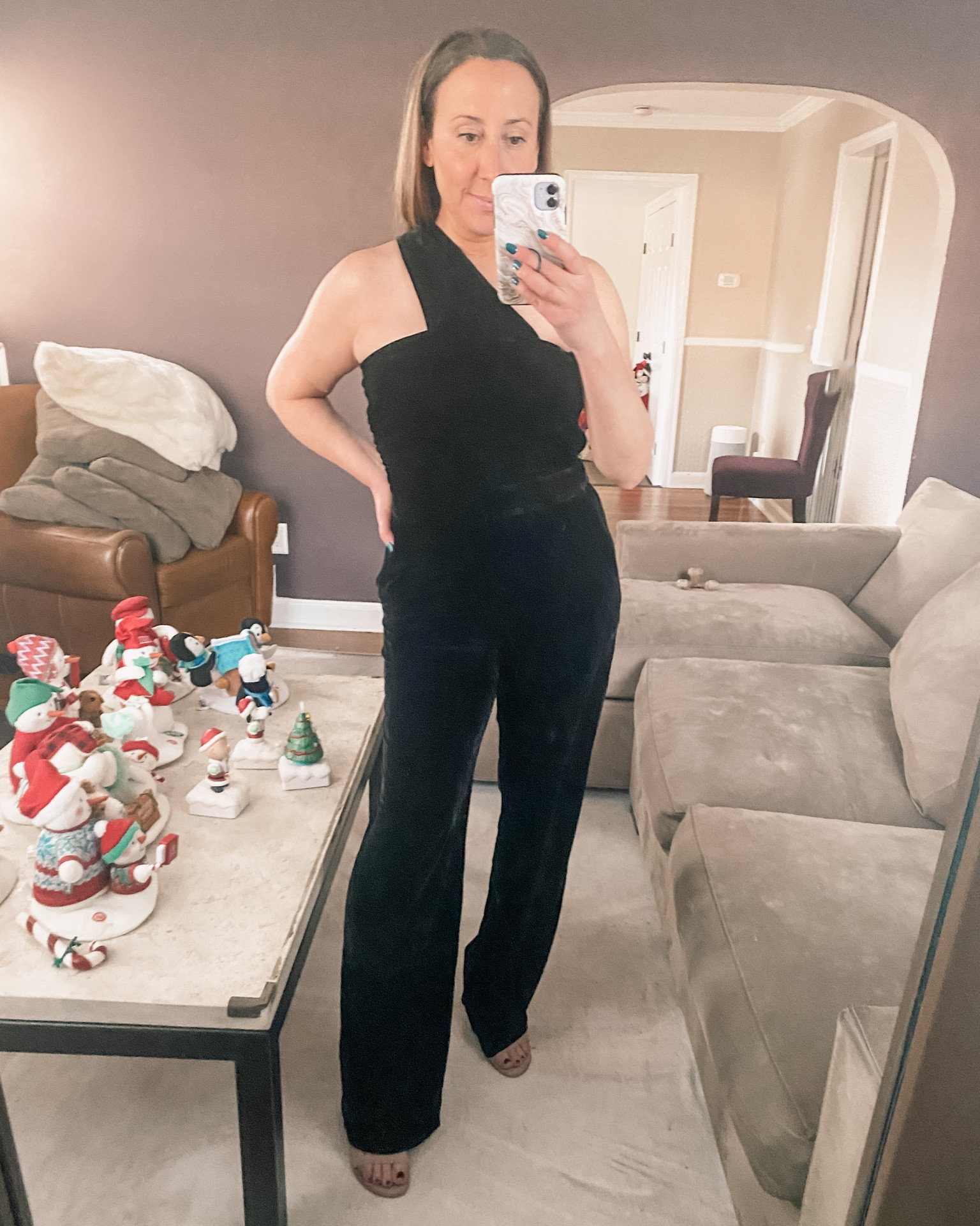 Another holiday party look. I guess I’m into jumpers this season!  This is beautiful black velvet. Very nice fit. The shoulder detail is pretty and there’s a back detail also. 

#holidayoutfit #outfitidea #partyoutfit #styleinspo 

#LTKGiftGuide #LTKstyletip #LTKHoliday