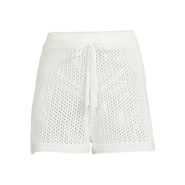 Madden NYC Juniors' Drawstring Crochet Shorts | Walmart (US)