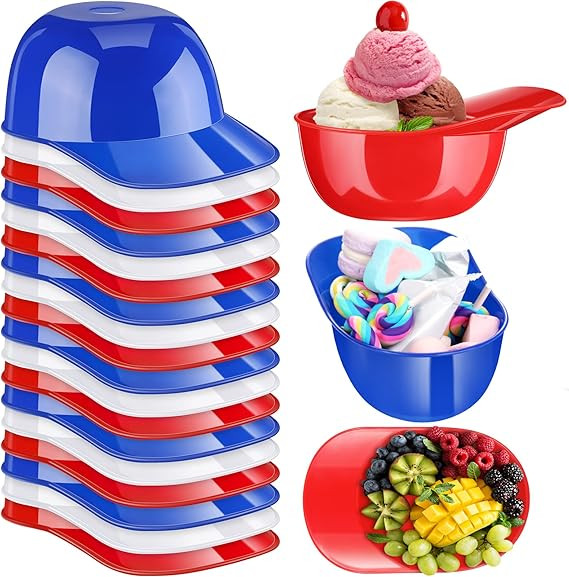 18 Pack Baseball Helmet Ice Cream Snack Bowl 8 oz Mini Baseball Cap Bowls Kids Helmet Chip Bowl S... | Amazon (US)