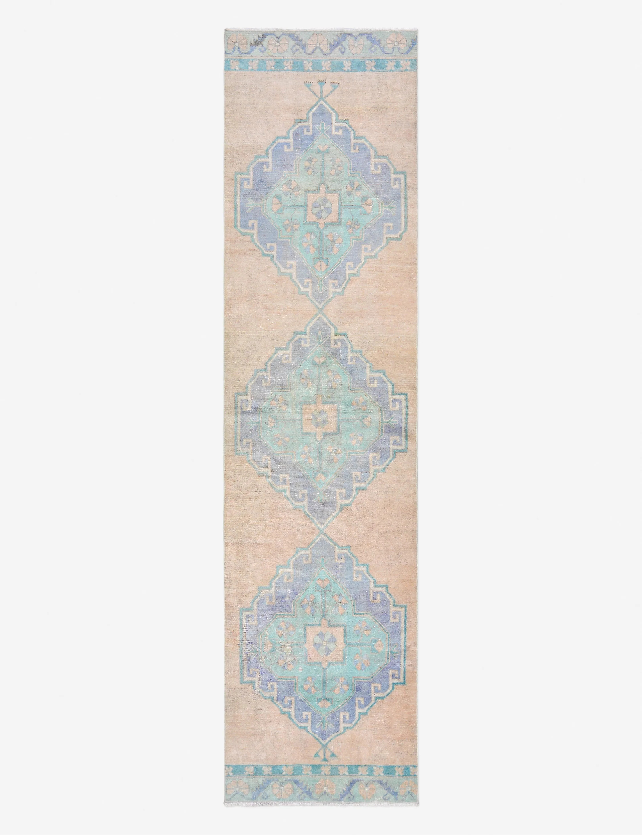 Vintage Turkish Hand-Knotted Wool Runner Rug No. 278, 3' x 12' | Lulu and Georgia 