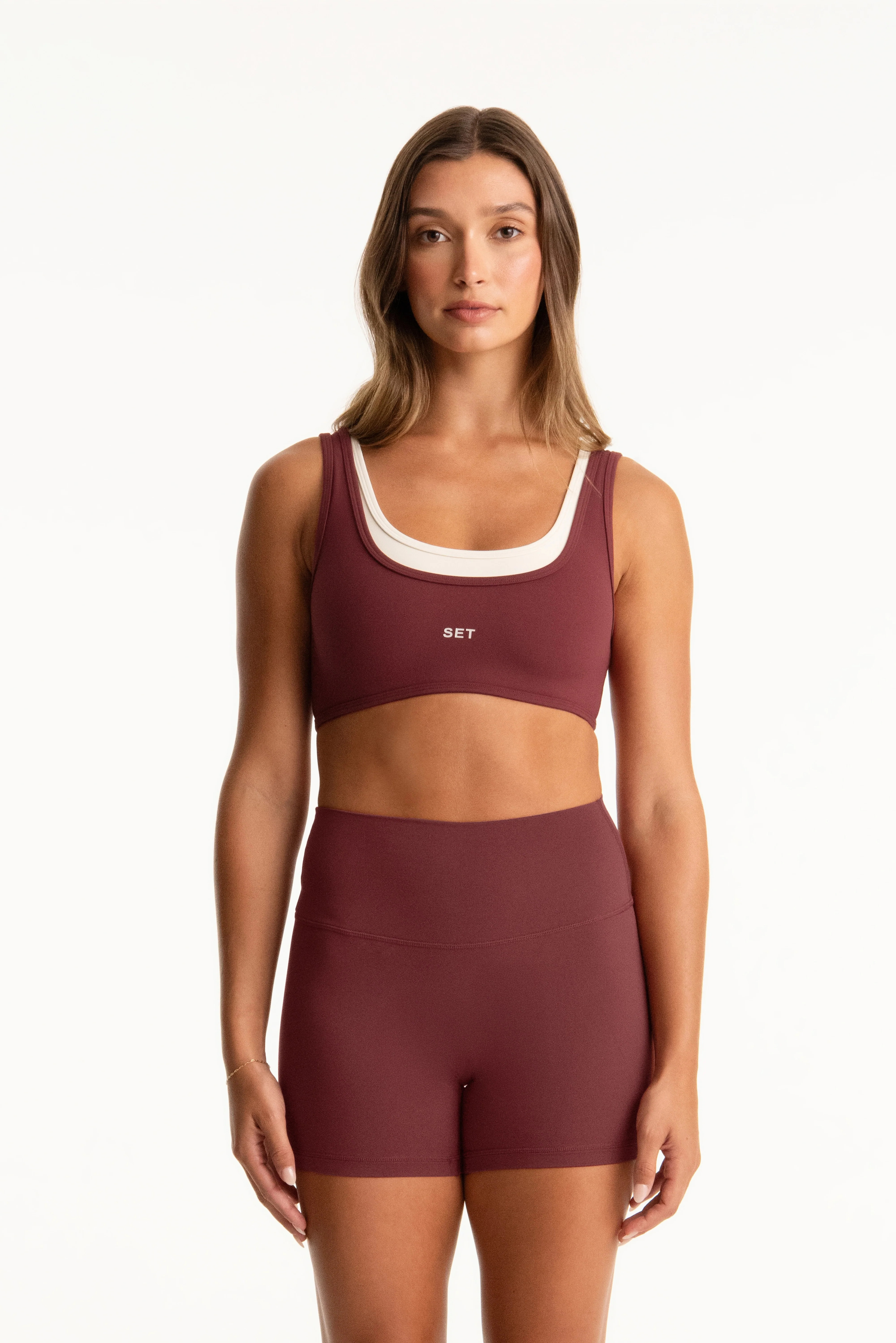 AIRLUXE™ BREATHE PARKE LAYER SCOOP BRA - RHUBARB | SET Active