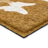 Welcome Butterfly All Weather Moisture Absorbent Low Pile Doormat, Tan, 18" x 30" | Walmart (US)