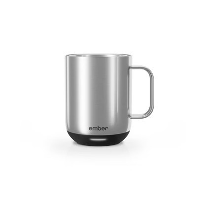 Ember Mug 2 10oz Temperature Control Smart Mug Stainless Steel: Light Silver, Hand Wash, Includes Coaster, Hot Beverages | Target