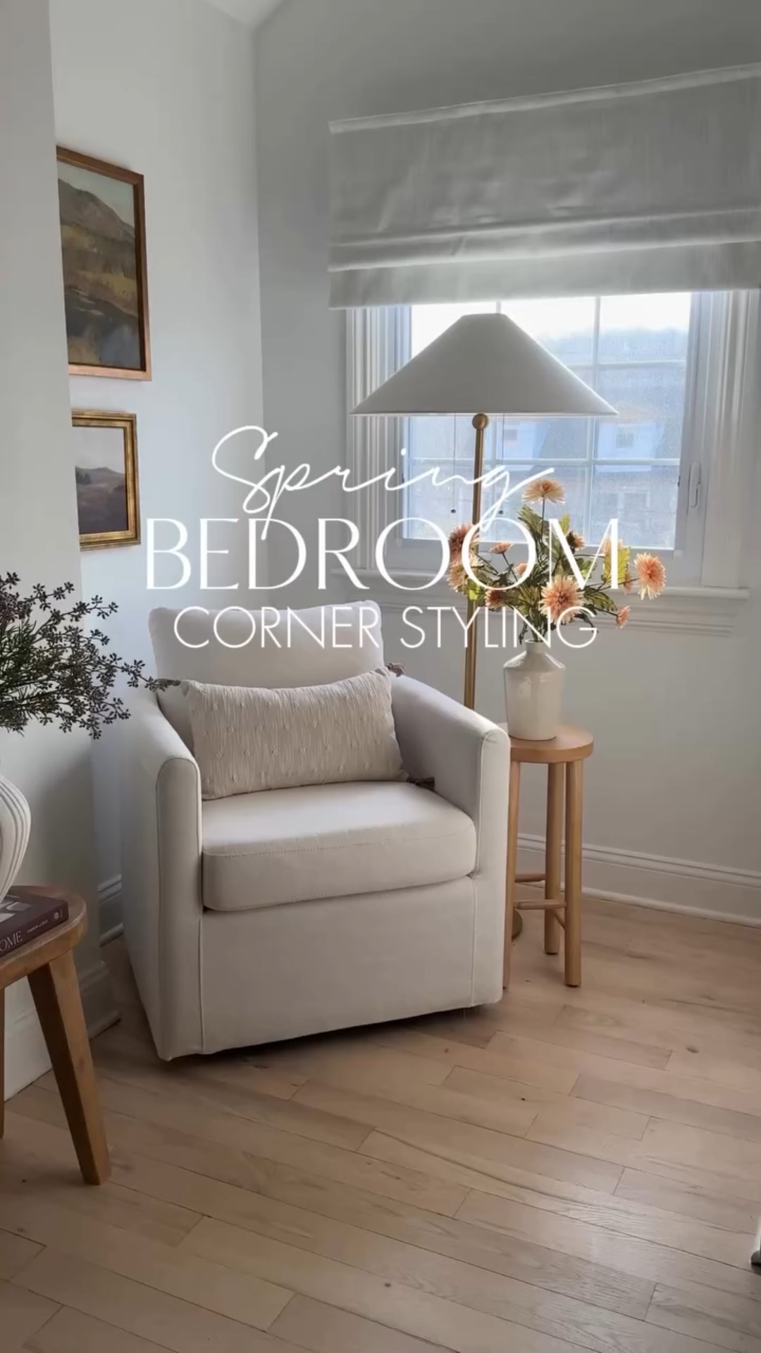 Happy Sunday Friends!! 

Nothing like a little spring refresh to make a space feel bright and inviting. 🌸

I added a cozy chair, a simple side table, a warm lamp, and some this cute spring flower arrangement, and now this little corner feels like the perfect spot to relax. ✨
.
.
.

#Itkhome #cozycorner #organicmodern #cornerstyling #springrefresh #homedecorinspo #readingnook #bedroomgoals

#LTKStyleTip #LTKHome #LTKFindsUnder100