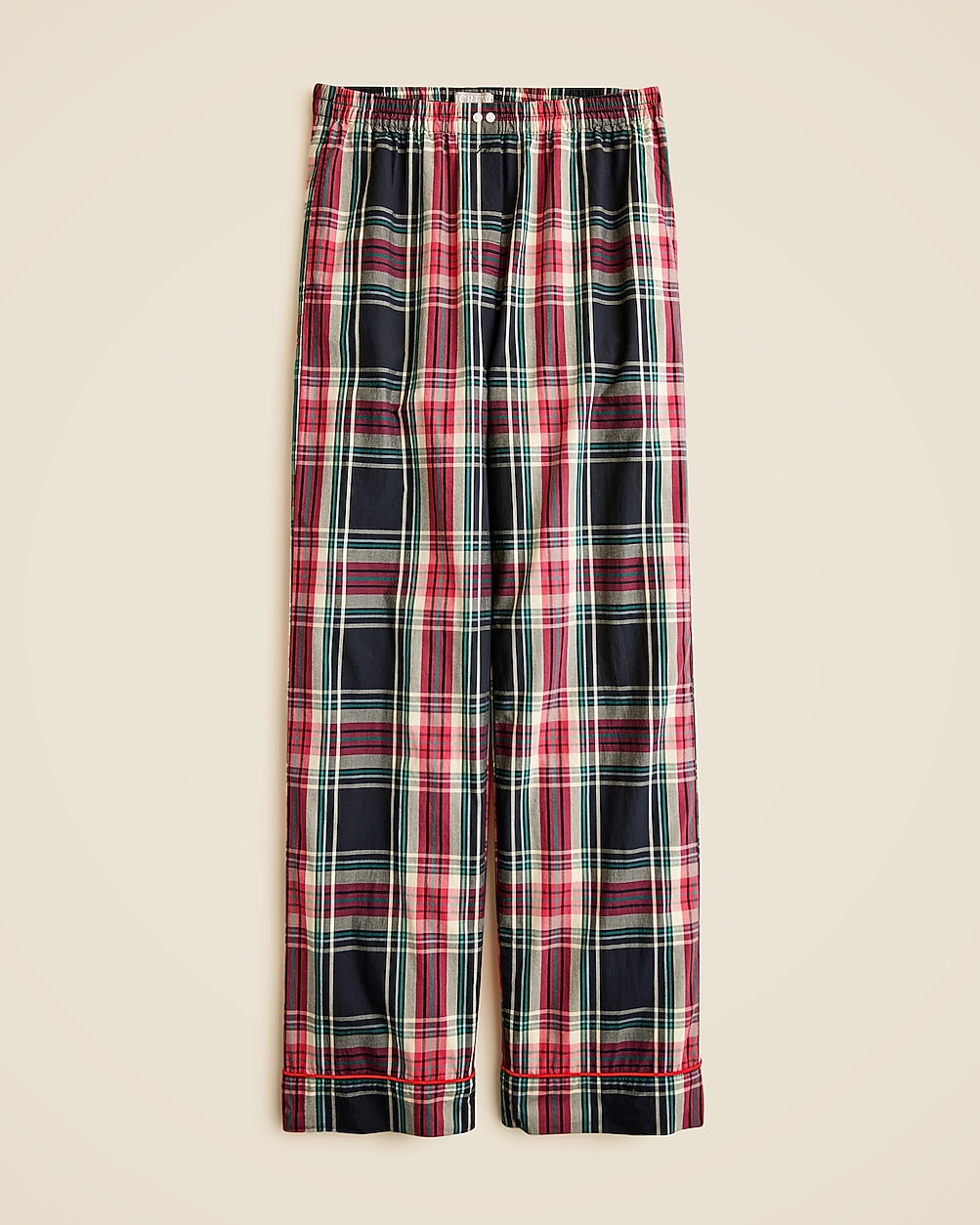 Cotton poplin pajama pant in Stewart tartan | J. Crew US