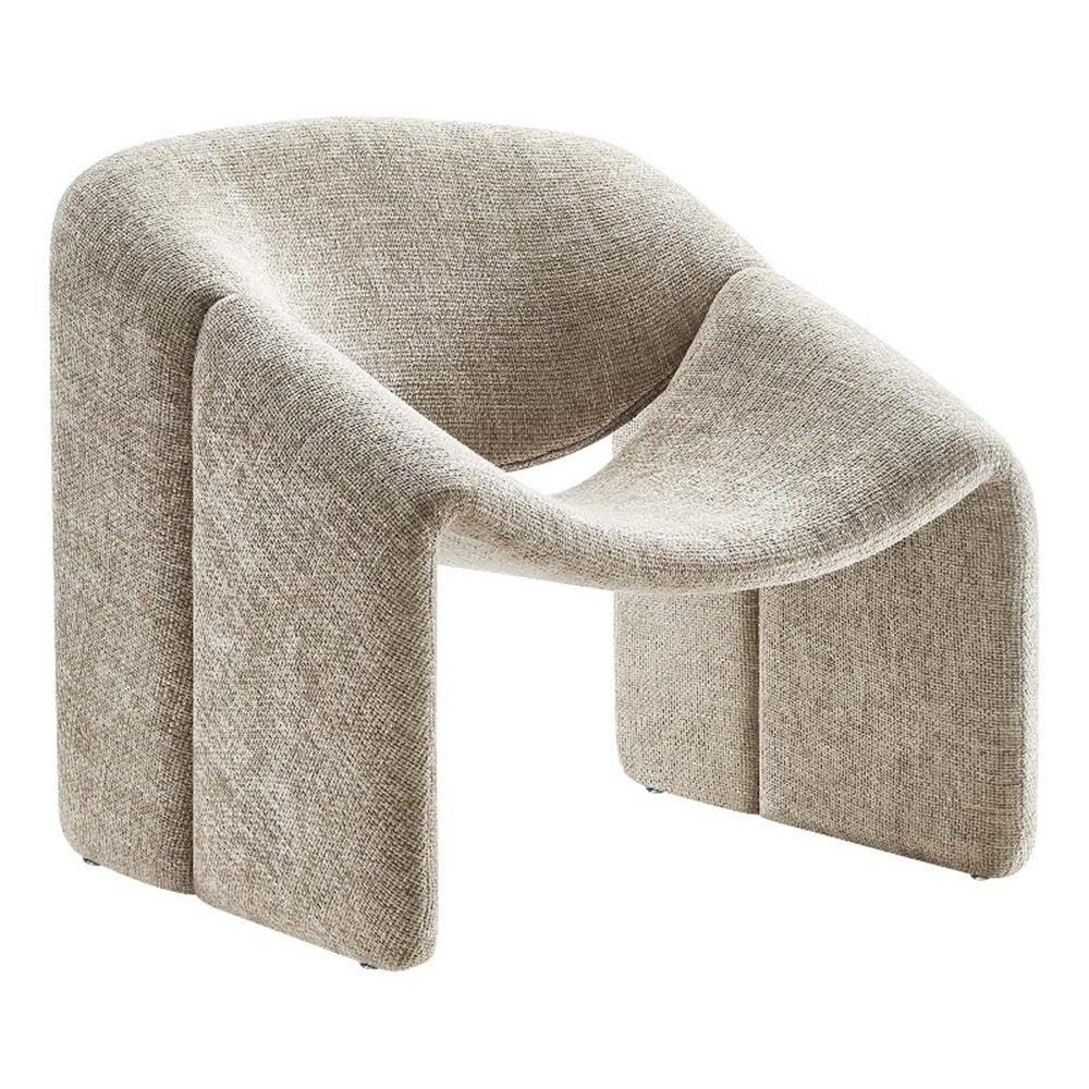 Modway Vivi Chenille Upholstered Accent Khaki-Plush, Comfy Armchair, Ideal as a Modern Barrel, Lo... | Amazon (US)