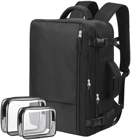 Hanples Travel Backpack for Women Men Large Carry On Person Item Flight Approved 17 In Laptop Bac... | Amazon (US)