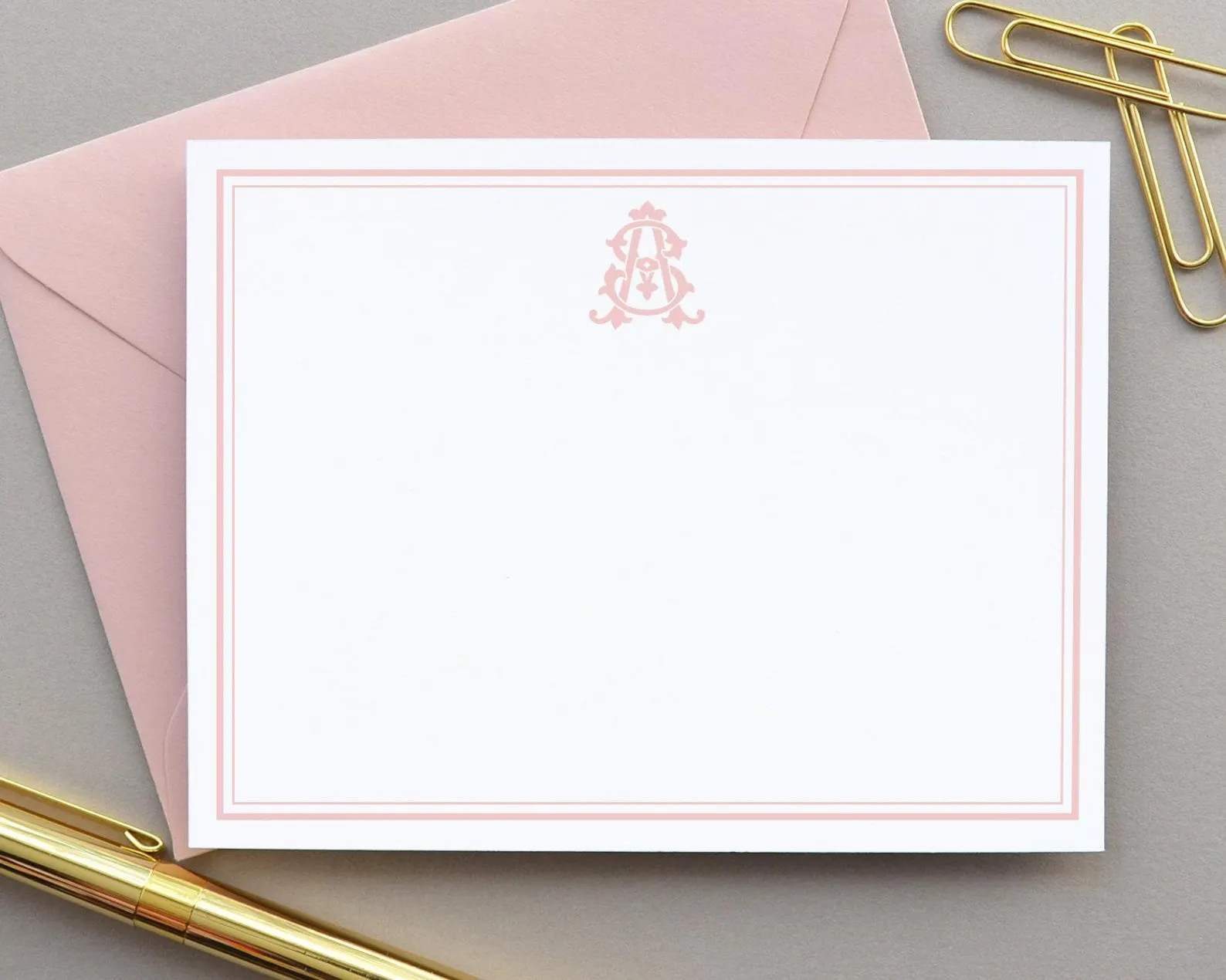 Personalized Stationary, Monogram Stationary, Custom Monogrammed Stationary for Women, Flat Notec... | Etsy (US)