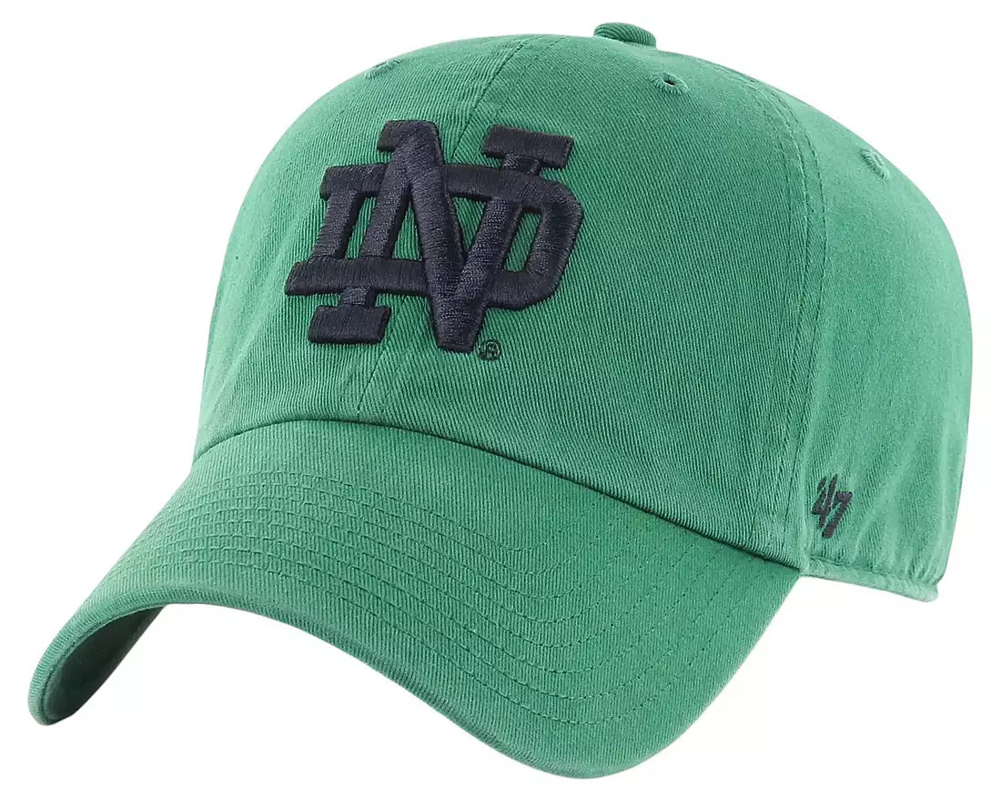 '47 Men's Notre Dame Fighting Irish Green Clean Up Adjustable Hat | DICK'S Sporting Goods
