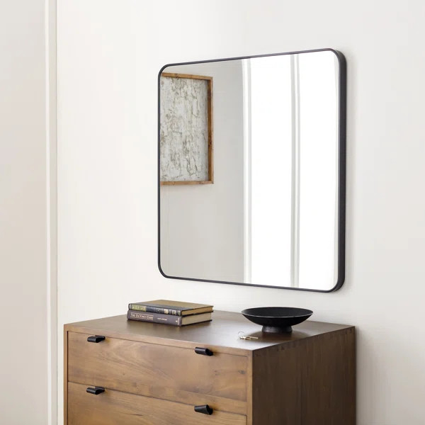 Aulo Metal Square Mirror | Wayfair North America