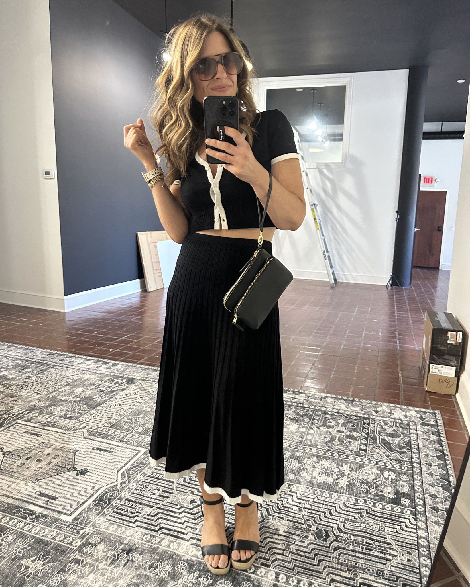 A little vintage sexiness in this two piece. It's almost a light sweater material, and I recommend going one size up so the buttons don't pucker across your chest  

#LTKStyleTip #LTKOver40 #LTKWorkwear