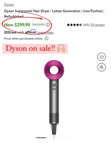 Dyson Supersonic Hair Dryer on sale at Walmart

#LTKbeauty #LTKsalealert #LTKhome