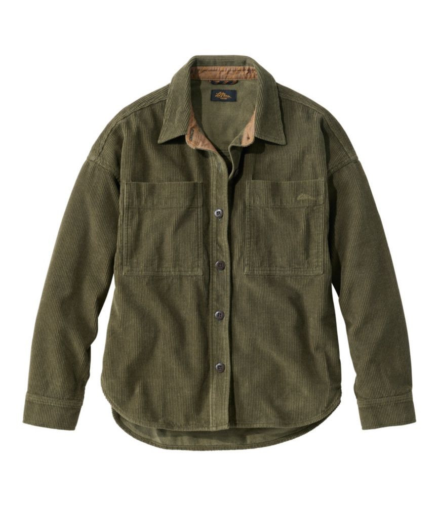 Women's Signature Corduroy Shirt Jac Dark Loden Medium L.L.Bean | L.L. Bean