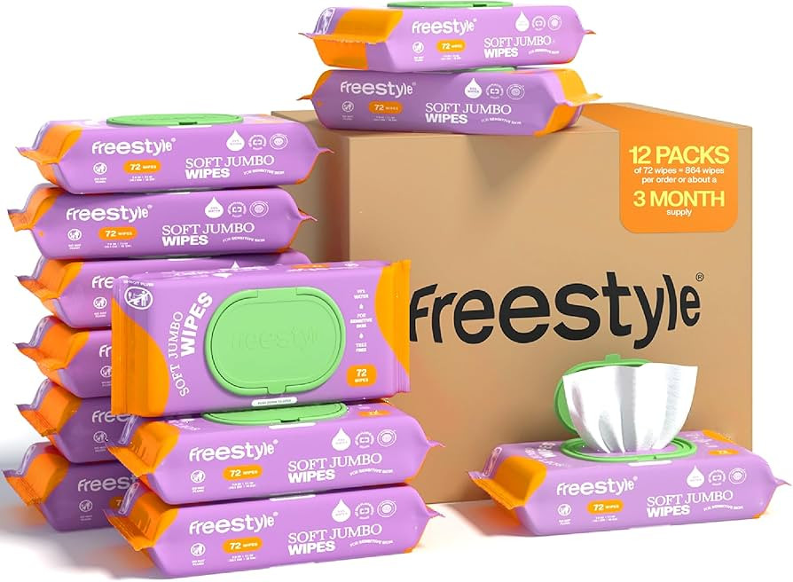 Freestyle Soft Jumbo Baby Wipes - Hypoallergenic and Unscented - Water-Based Wet Wipes for Babies... | Amazon (US)