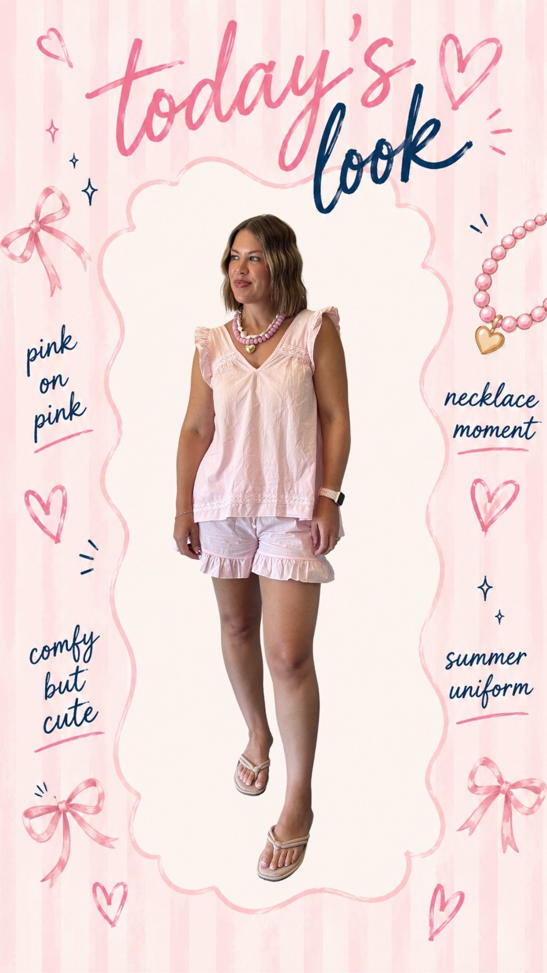 Amazon outfit of the day
This ruffle pink two piece set is the perfect lightweight and cute outfit for summer! Has other colors and styles but I am loving this one and these tan suede flip flops are the perfect go with anything kinda sandal! Necklaces are my favorite way to accessorize so I had to add them as well!
#amazon #amazonfashion #fashionfinds #twopieceset #matchingset #summeroutfit #affordableoutfit #cuteoutfit

#LTKOver40 #LTKSeasonal #LTKootd