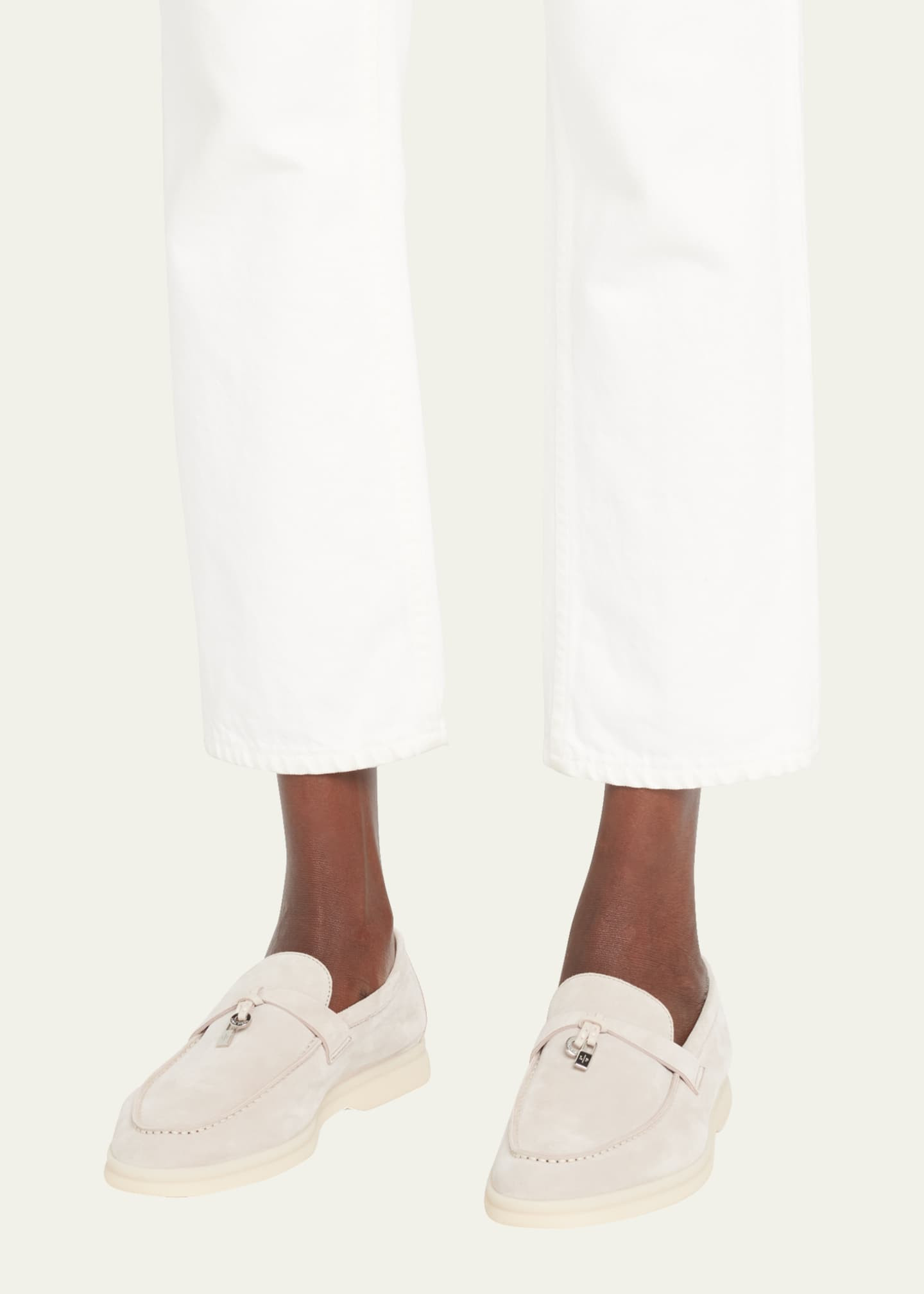 Loro Piana Summer Charms Walk Suede Loafers | Bergdorf Goodman