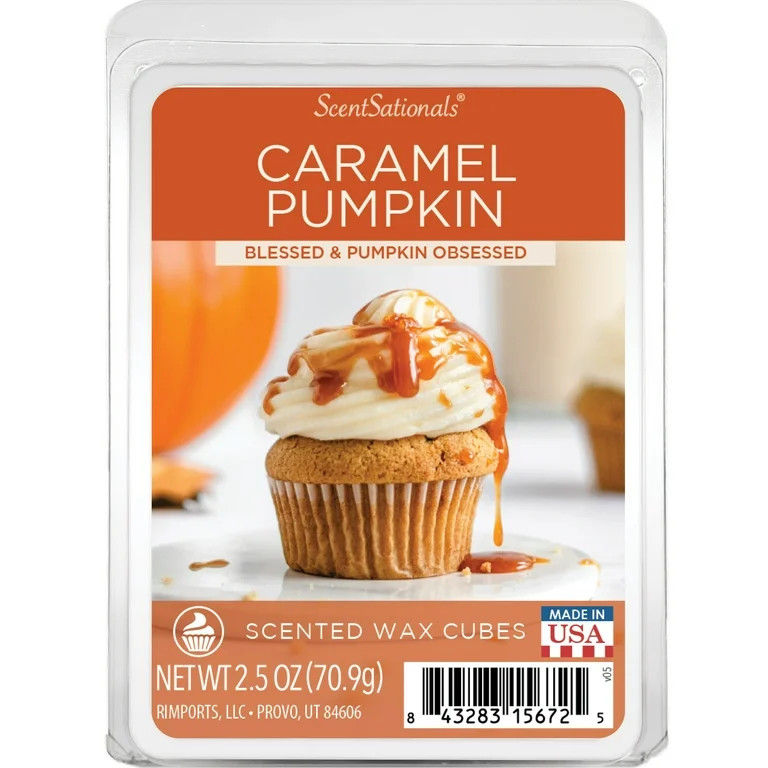 Caramel Pumpkin Scented Wax Melts, ScentSationals, 2.5 oz (1-Pack) | Walmart (US)