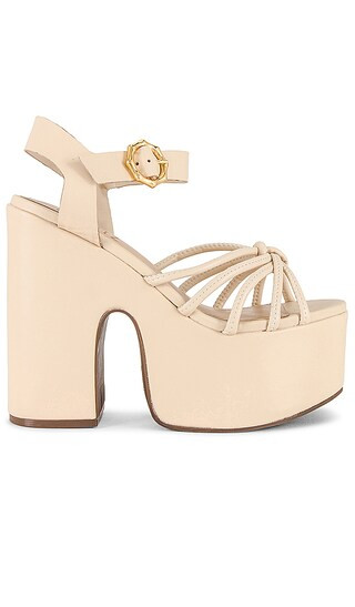 Mahi Platform Sandal in Eggshell | Revolve Clothing (Global)